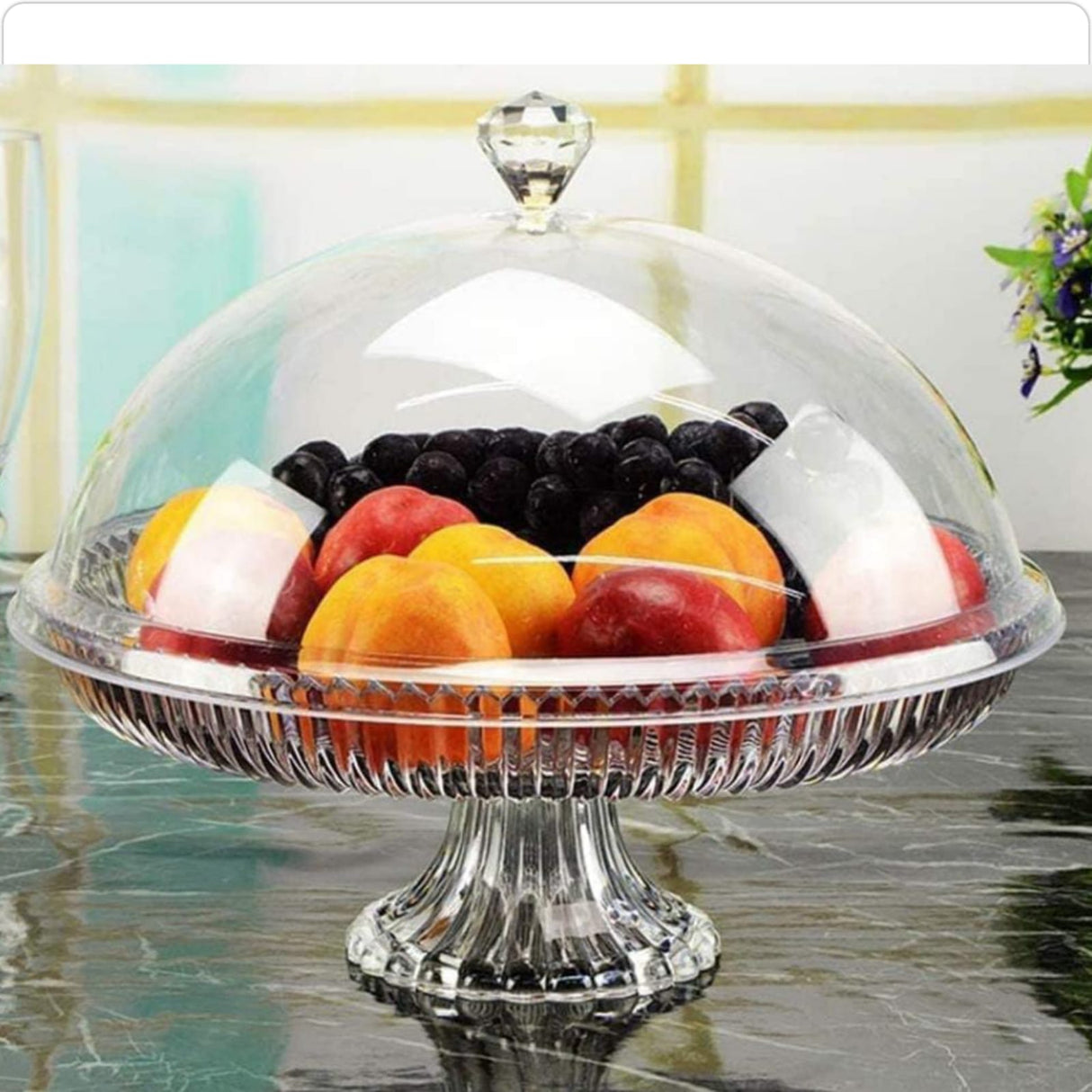 Acrylic Food Fruit Cake Cover and Stand