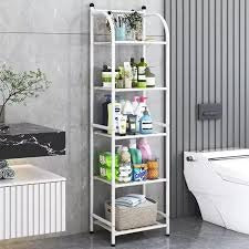 5 Tier Metallic Storage Organization Rack | Space-Saving Home Shelving Unit