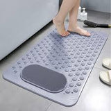 Bathroom Anti-Slip Mat with Lazy Scrubber. Non-Slip Rubber Bath Mat