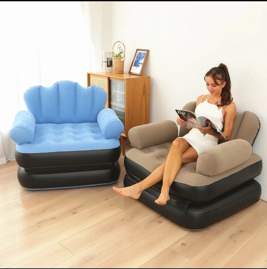 Inflatable Couch, in Double Layer Inflatable Sofa Bed