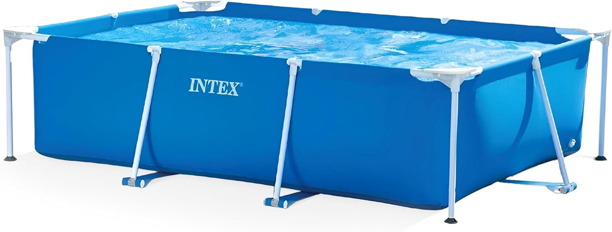 Intex 3.0m x 2.0m x 0.75m Rectangular Frame Above Ground Swimming Pool with Drain Valve – Blue