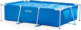 Intex 3.0m x 2.0m x 0.75m Rectangular Frame Above Ground Swimming Pool with Drain Valve – Blue
