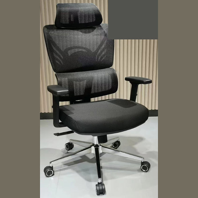 Ergonomic Mesh Office Chair Black with Headrest, Adjustable Arms and Lumbar Support