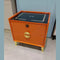 Gloss Bedside Table 2 Drawer with Wireless Charging Glass Top 40x50cm, Orange