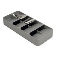 Joseph Joseph DrawerStore large cutlery organiser in grey, product photo.
