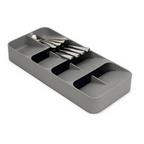 Joseph Joseph DrawerStore large cutlery organiser in grey, product photo.
