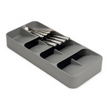 Joseph Joseph DrawerStore large cutlery organiser in grey, product photo.