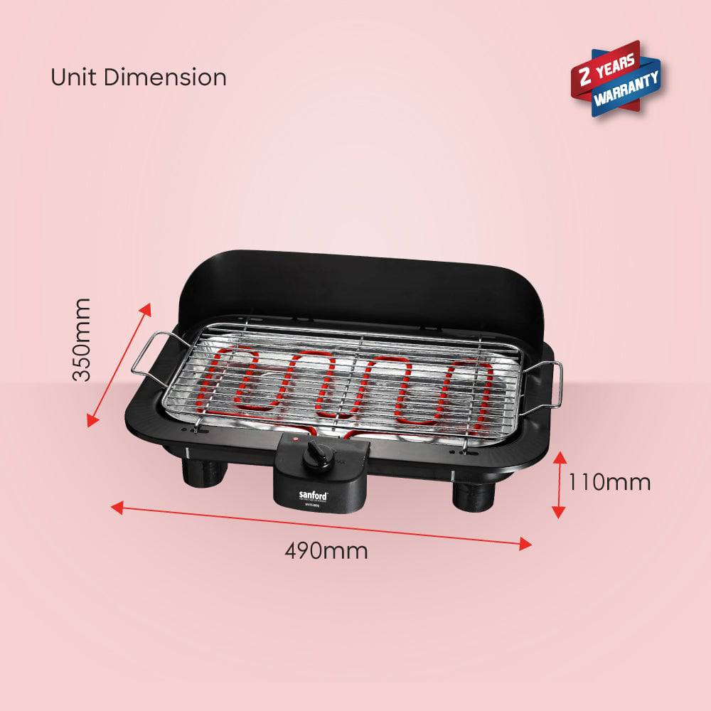 Sanford Smokeless Electric BBQ Grill | 2000W | Adjustable Temperature Control | Removable Parts | Indoor Use