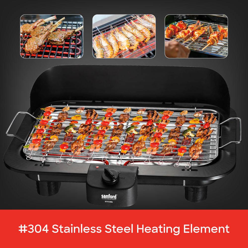 Sanford Smokeless Electric BBQ Grill | 2000W | Adjustable Temperature Control | Removable Parts | Indoor Use