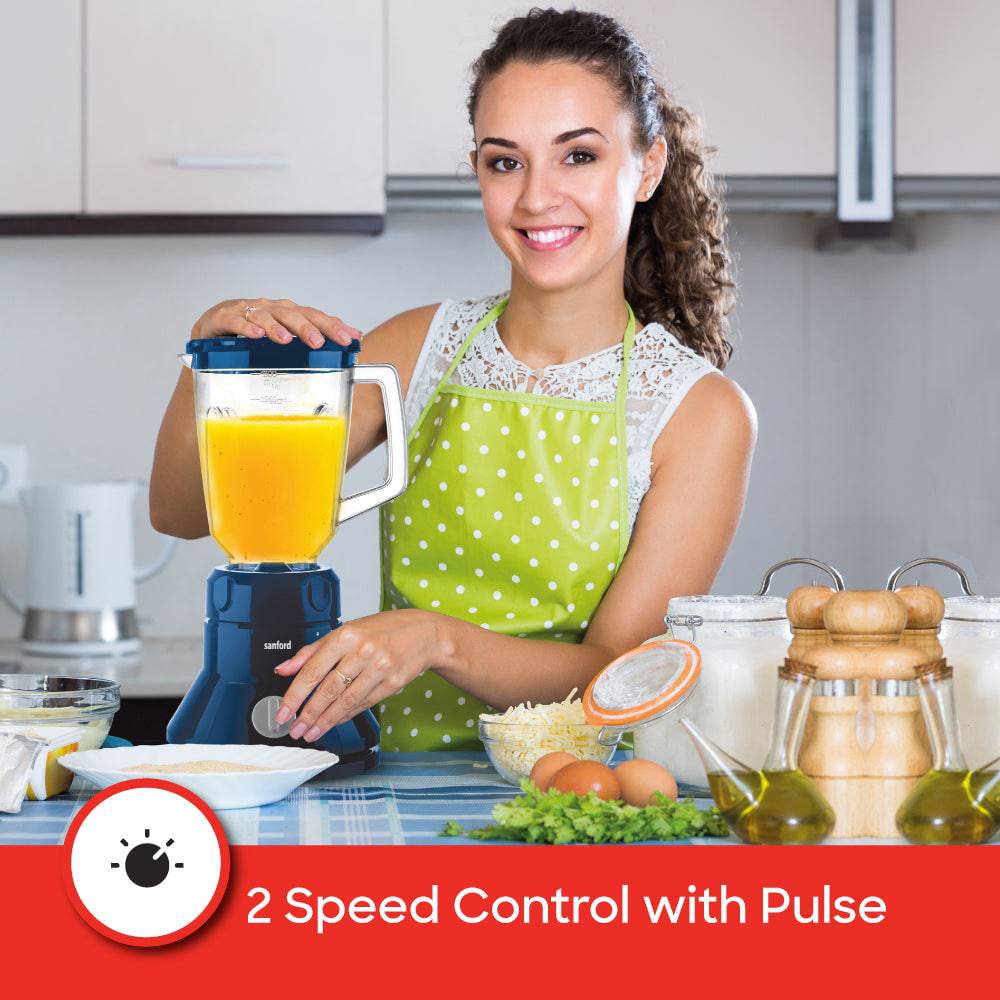 Sanford 800W 3-in-1 Hand Blender & Mixer | Turbo Speed | Stainless Steel Blades | 1.5L Jar | 2-Speed Control