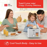 Sanford 2-Slice Toaster with 6 Browning Levels – Defrost, Reheat & Lift-Up Function | Cool Touch Body, Wide Slots – Fast Breakfast Appliance for Home, Office & Dorms