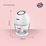 Sanford Rechargeable Food Chopper | 450ml Bowl | Type-C Charging | SS304 Stainless Steel Blades | 1200mAh Battery