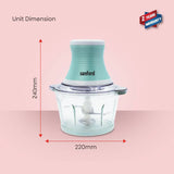 Sanford 500W Multi-Function Chopper & Mixer with 2L Glass Bowl and Stainless Steel Blades