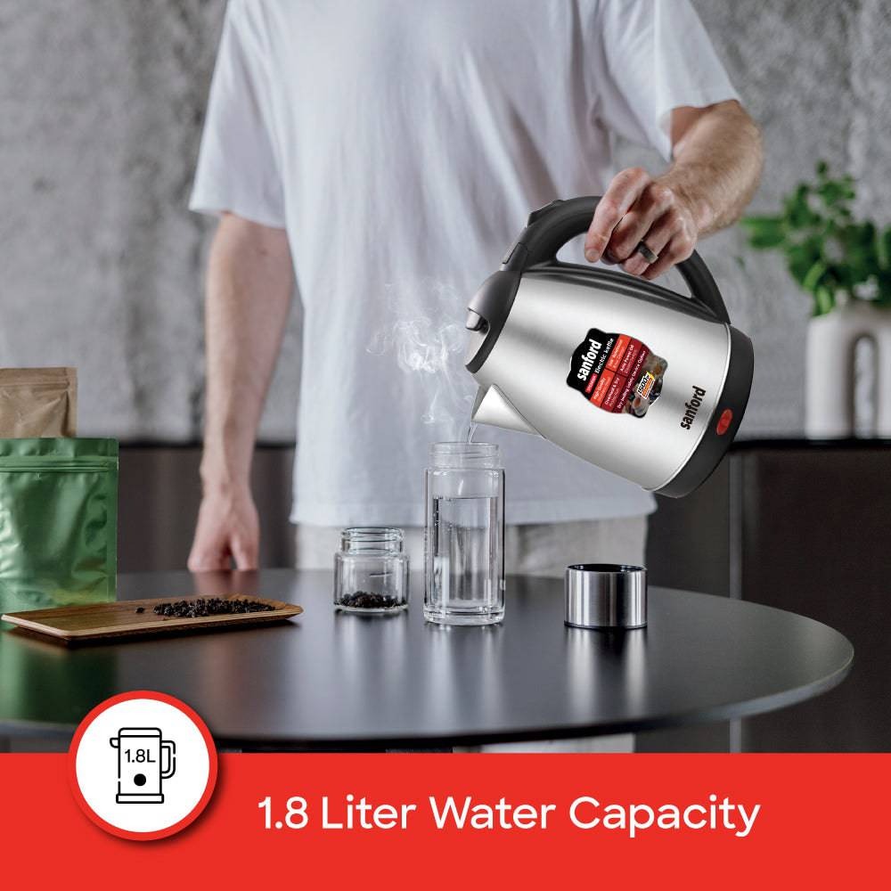 Sanford 1.8L Electric Kettle (1500W) – Stainless Steel Fast Boil
