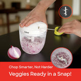 Sanford 900ml Food Chopper with Stainless Steel Blades and Egg Beater Attachment