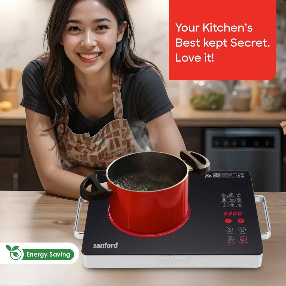Sanford 2 in 1 Single Burner Infrared Cooker 2200W with BBQ Grill and Timer