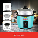 Sanford 1.0L Electric Rice Cooker With Steamer