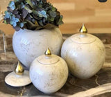 3 PIECE DECORATIVE CERAMIC FLOWER POT