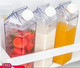 500ml Acrylic Milk Bottle & Multipurpose Juice Bottle – Clear Reusable Drink Bottle with Lid
