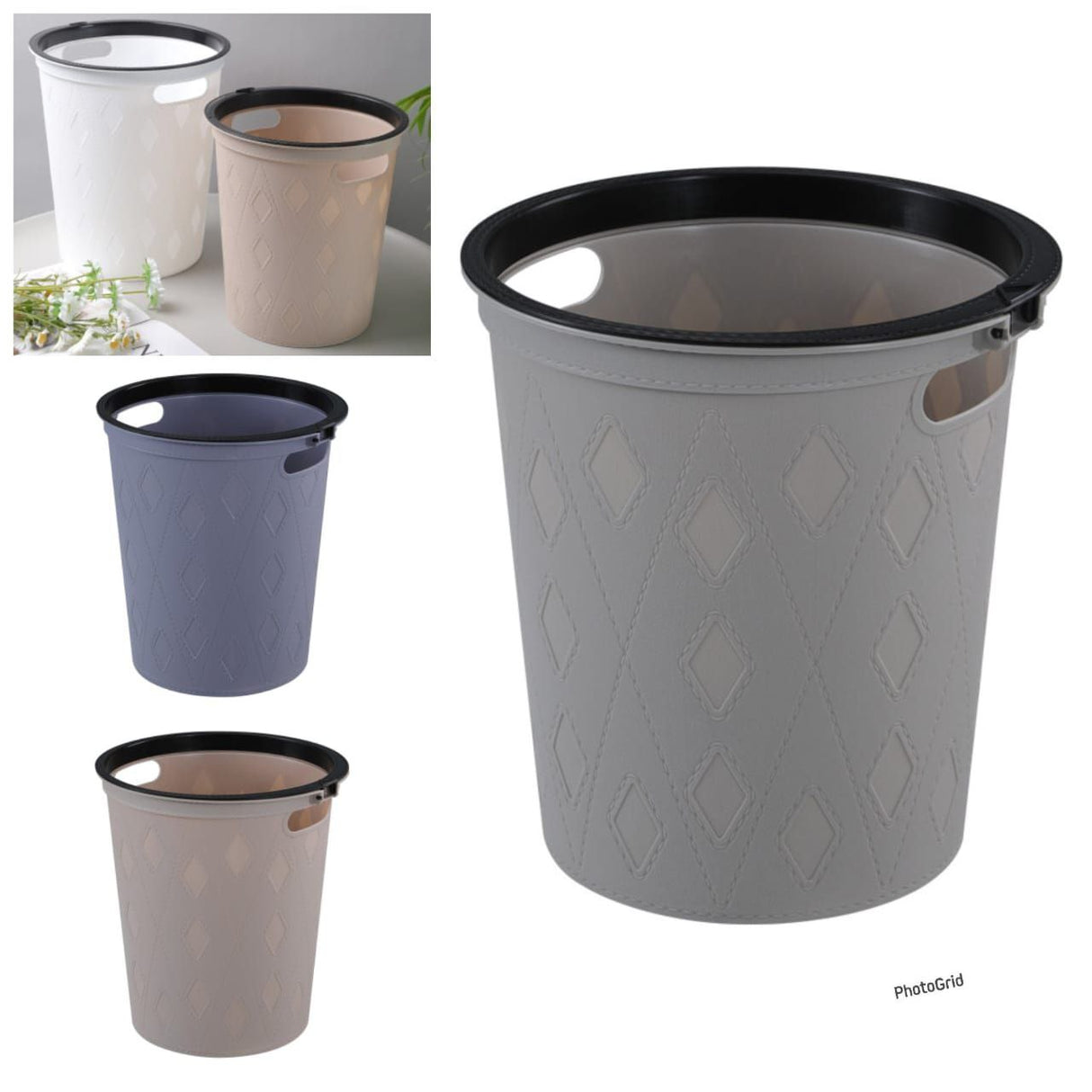ROUND FAUX MATERIAL DUSTBIN