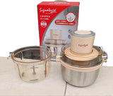 Signature 2L Stainless-Steel Electric Food Vegetable Meat Slicer Chopper With a Bowl