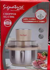 Signature 2L Stainless-Steel Electric Food Vegetable Meat Slicer Chopper With a Bowl