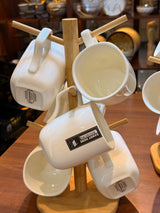 Danny Home White Ceramic Coffee Mug Set of 6 | 350ml Plain White Coffee Cups