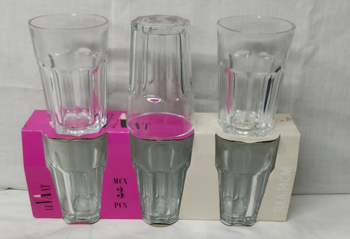 3pcs Tula Plain Glass 14cm