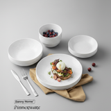 Danny Home Opal Glass Dinnerware Set 24pcs White Plates & Bowls Kenya