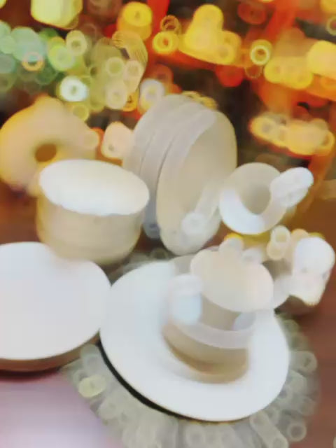 16pcs Japanese Ceramic Dinner Set – Plates, Bowls & Cups