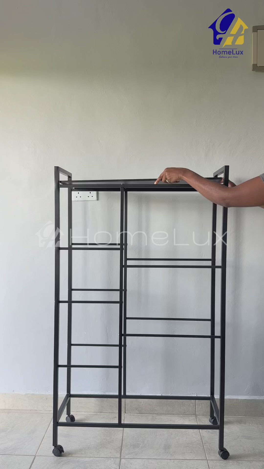 Kitchen Organizer Shelf & Multipurpose Kitchen Rack with Lockable Wheels - Microwave Stand & Vegetable Trolley