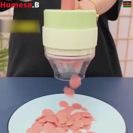 4 In 1 Handheld Electric Vegetable Cutter Set