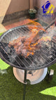 Charcoal Kettle Berbeque & BBQ Grill 44cm Portable with Wheels