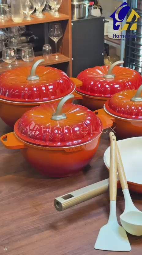 9PCS NSFE PUMPKIN Granite cookware set