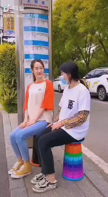 Portable Retractable plastic stool