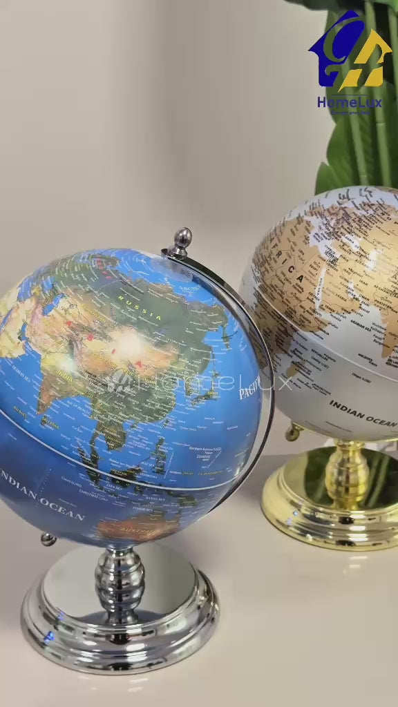 Decorative Globe with Stand, Antique Globe Desktop Ornament World Map Modern Desktop Decoration Souvenir for Office Home Decor