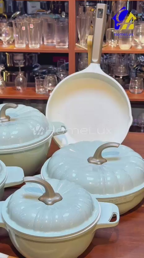 9PCS OSFE PUMPKIN Granite cookware set