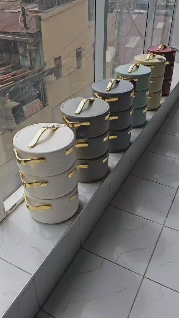 3pcs Set Luxurious Nordic Insulated Hotpots