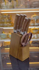 8pcs Stainless Steel Knife Set with Wooden Block | Hollow Handle Kitchen Knives in Kenya