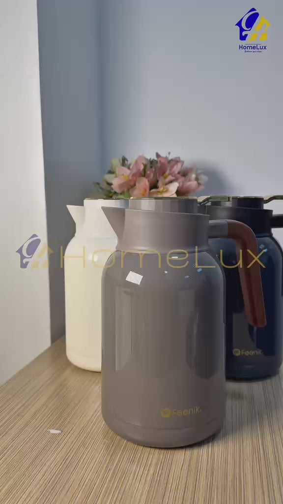 Feenik 2L Vacuum Flask | Unbreakable Insulated Flask, Keeps Hot 24 Hours
