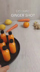 Ginger Shot Glass Bottles Set of 12 – 60ml Leak-Proof Wellness & Immunity Shot Bottles with Funnels, Labels, Pen & Brush
