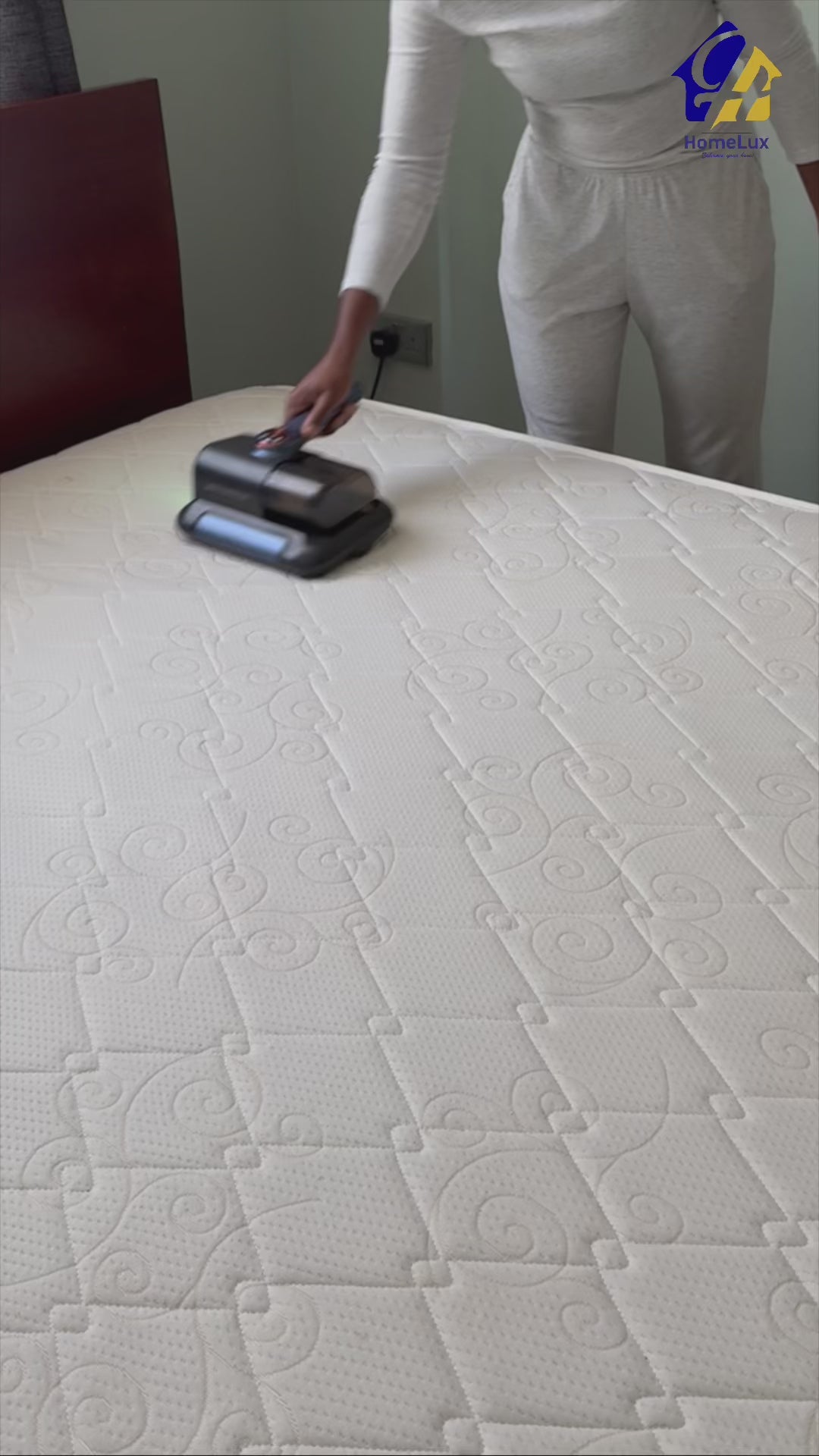 DSP Bed Vacuum Cleaner, Household High-Frequency Strong Mite Removal Instrument, Handheld Deep Mattress Vacuum Cleaner, Wireless Vacuum Cleaning Remover Instrument, for Bed, Sofa, Carpets