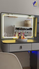 Modern Vanity Desk, Dressing Table, Makeup Table & Beauty Desk with LED Mirror, 4 Drawer Storage, Vanity Table for Bedroom, Dressing Room, Studio Apartment & Beauty Salon, 100x40x145cm, White & Grey Kenya