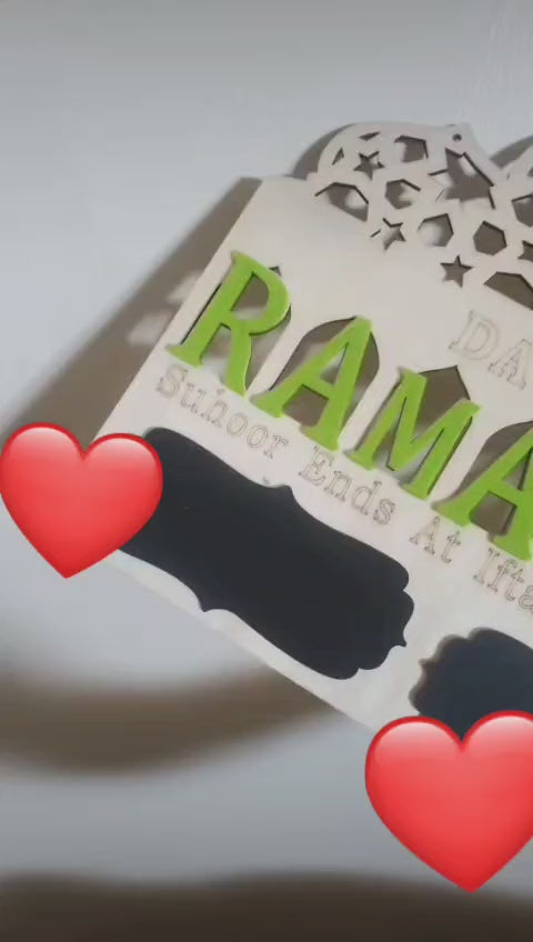 Days of Ramadan/Suhoor-Iftar Timetable