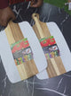 Rectangular Acacia Wood Cutting Board with Natural Marble Inlay Double-Sided Serving & Chopping Board