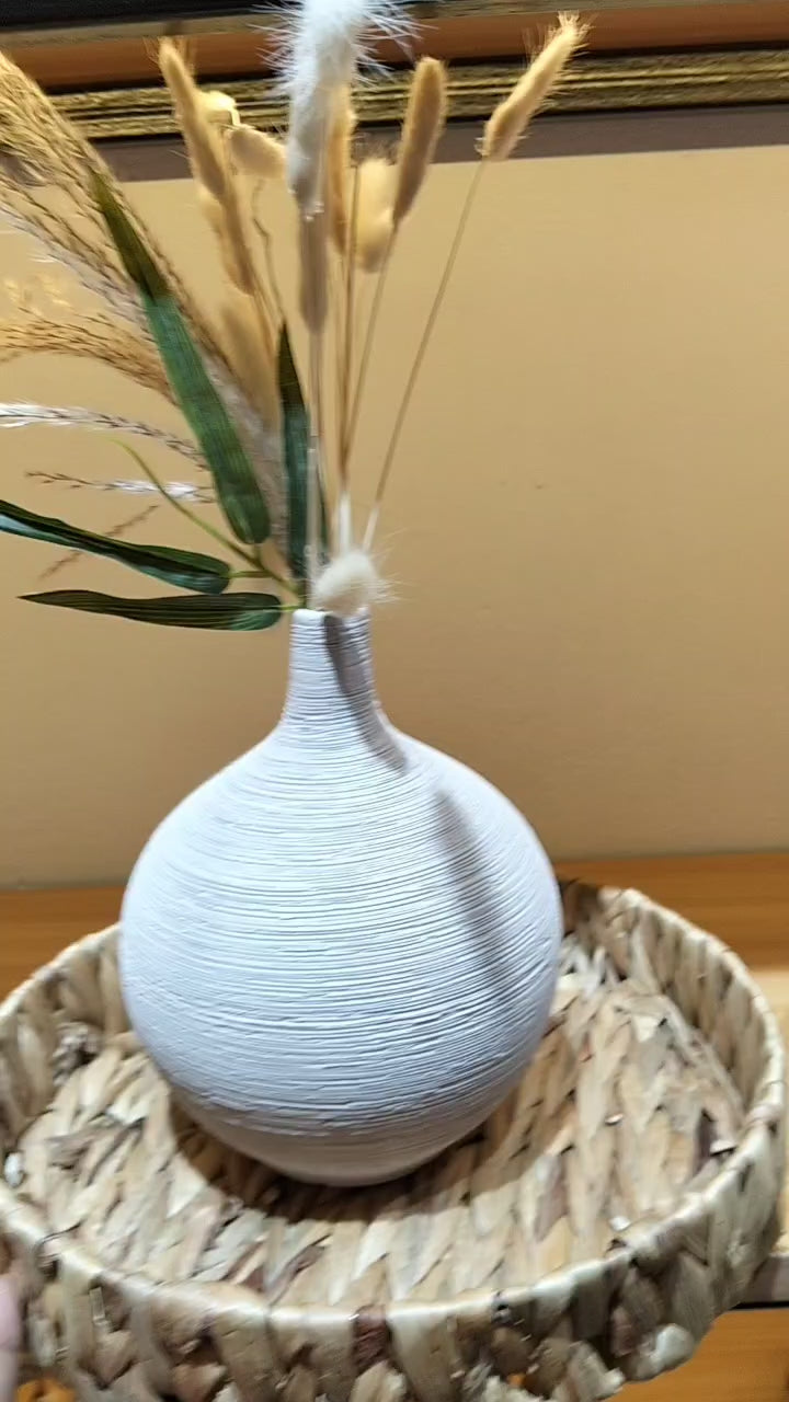 Minimalist Ins Style Modern Nordic Home Decoration Round Shape Porcelain Flower Vase