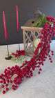 Christmas Red Berry Stem 35cm | Decorative Berry Pick for Vases, Centrepieces and Christmas Tree