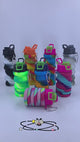 Multicoloured 500ml silicone collapsible water bottle
