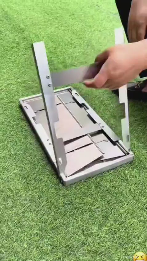 Portable Foldable Stainless Steel BBQ Choma Grill Kenya | Outdoor Charcoal Barbecue Grill 50x30cm, Foldable Camping BBQ Grill, Corrosion Resistant Braai Grill, Barbeque & Berbeque Grill with Carry Bag Kenya
