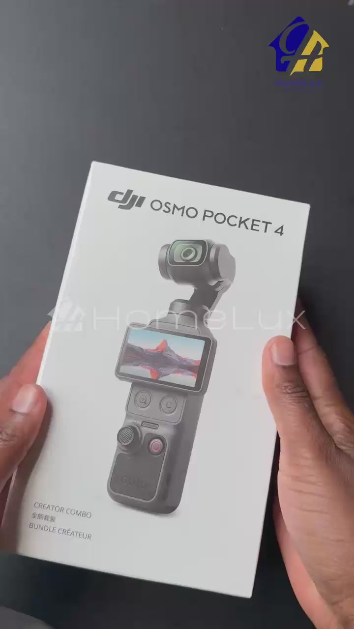 DJI Osmo Pocket 4 Creator Combo – 1-Inch CMOS, 4K/240fps, 3-Axis Stabilization, DJI Mic, Fill Light & Wide Lens